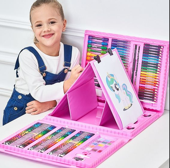 SOLO POR TIEMPO LIMITADO! SET DE ARTE 208 PIEZAS 🎁 COLORES, CRAYONES, PLUMONES
