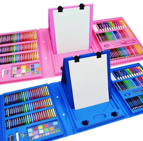 SOLO POR TIEMPO LIMITADO! SET DE ARTE 208 PIEZAS 🎁 COLORES, CRAYONES, PLUMONES