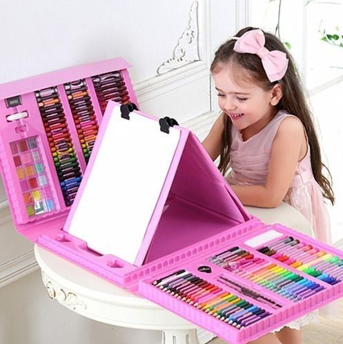 SOLO POR TIEMPO LIMITADO! SET DE ARTE 208 PIEZAS 🎁 COLORES, CRAYONES, PLUMONES
