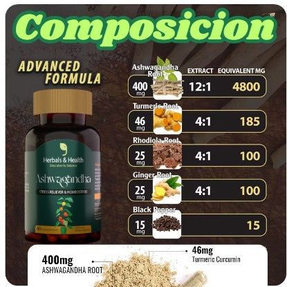 DESCUENTO EXCLUSIVO POR HOY! ASHWAGANDHA™ - Reduce el Estrés - Mejora el Sueño - Reduce el Cortisol